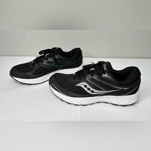Saucony Cohesion 13 Black White Low Top Running Shoes S10559-1 Women's Size 11